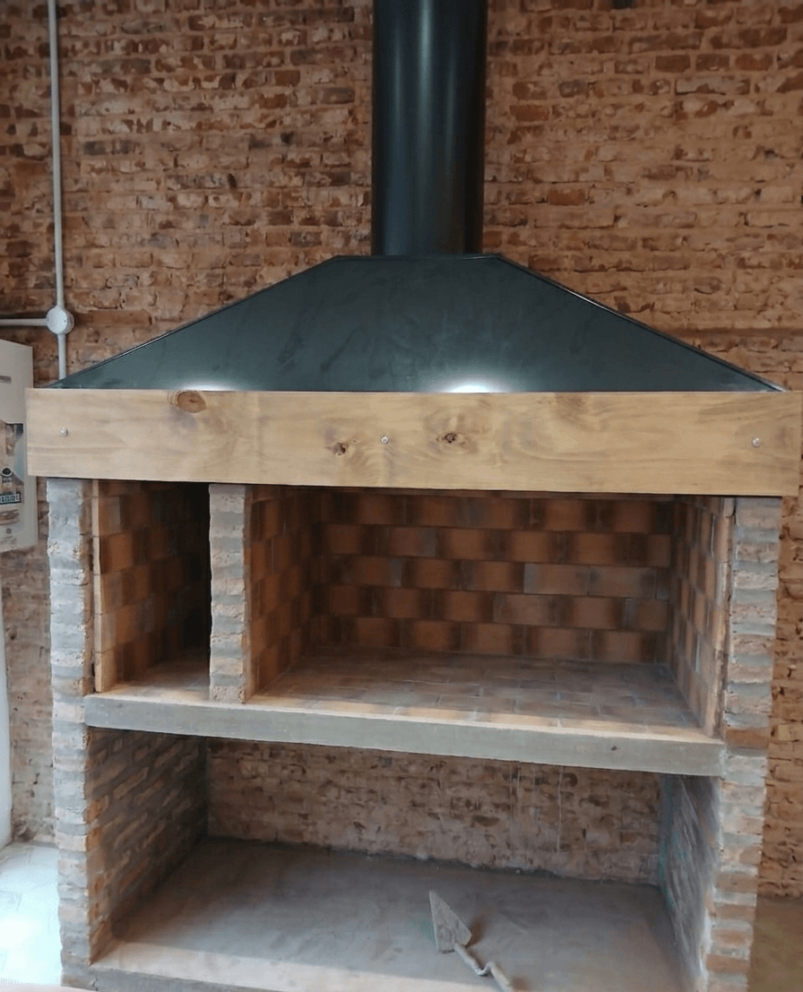 Mueble parrilla con respiración.
